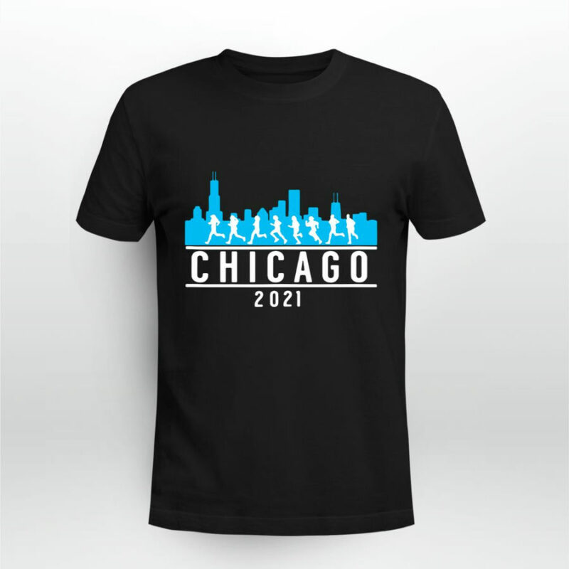 Blue Chicago 2021 Skyline Marathon 0 T Shirt