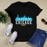 Blue Chicago 2021 Skyline Marathon 4 T Shirt