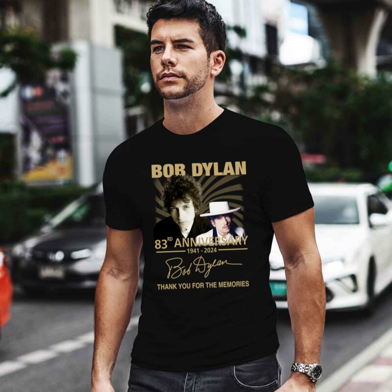 Bob Dylan 83Rd Anniversary 1941 2024 Signature 0 T Shirt