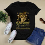 Bon Jovi 40th Anniversary 1982 2023 Thank You For Memories Signature 4 T Shirt