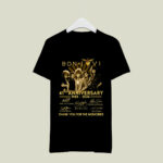 Bon Jovi 41st Anniversary 1982 2024 Thank You For Memories Signature 4 T Shirt
