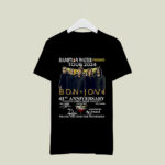 Bon Jovi Hampton Water Presents Tour 2024 Signatures 41st Anniversary 1983 2024 3 T Shirt