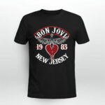 Bon Jovi Logo Band 1983 New Jersey 2 T Shirt