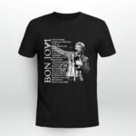 Bon Jovi Songs Lining On A Prayer You Give Love A Bad Name It Is My Life 3 T Shirt