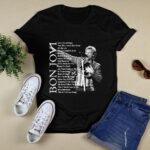 Bon Jovi Songs Lining On A Prayer You Give Love A Bad Name It Is My Life 4 T Shirt