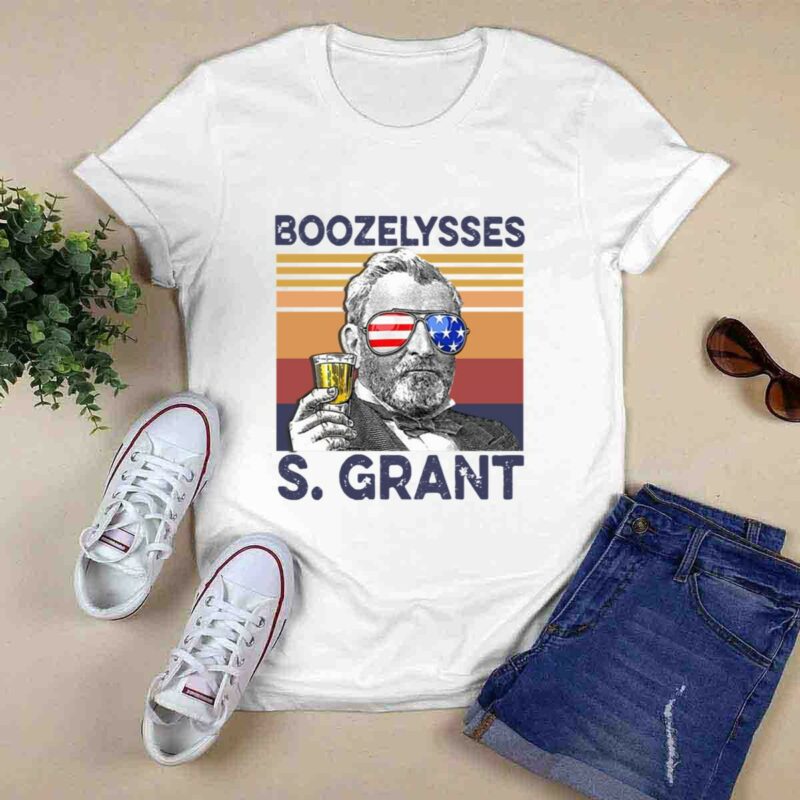 Boozelysses S Grant Beer Drinking The 4Th Of July American Independence Day 0 T Shirt
