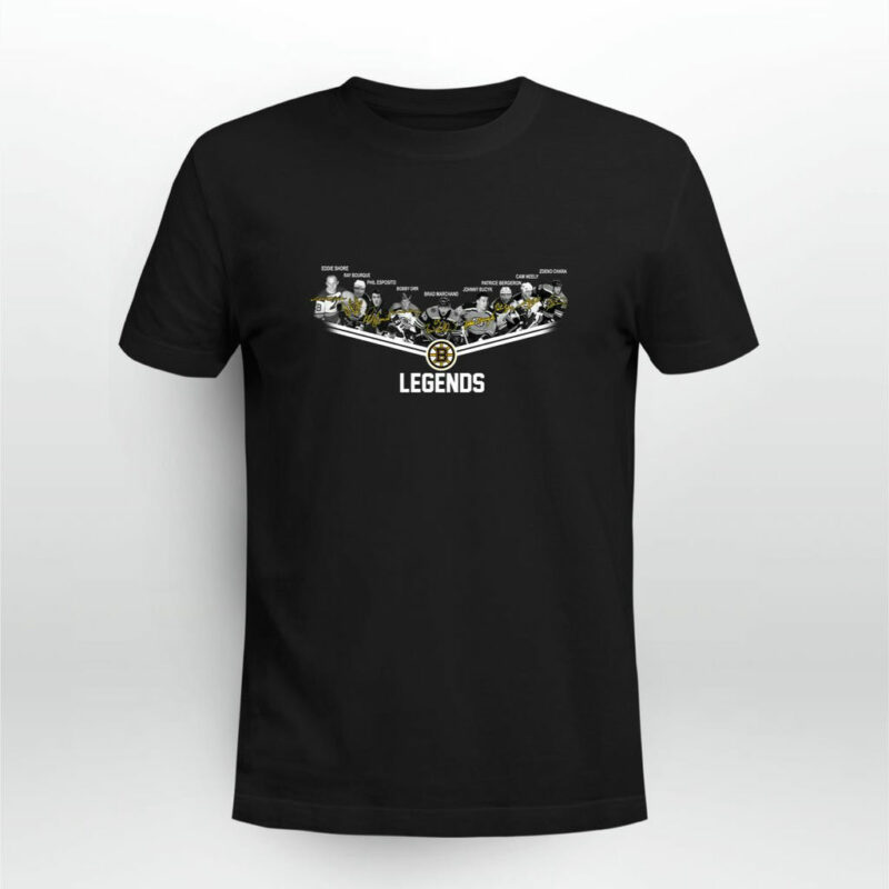 Boston Bruins Legends Players Signature 0 T Shirt