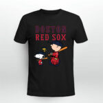 Boston Red Sox Lets Play Baseball Together Snoopy 3 T Shirt