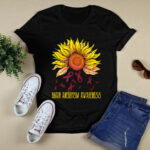 Brain Aneurysm Awareness Sunflower 2 T Shirt