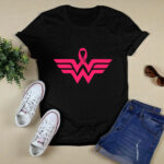 Breast Cancer Awareness Wonder Hero Woman 3 T Shirt