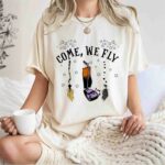 Broomstick Vacuum Cleaner Come We Fly Hocus Pocus Halloween 1 T Shirt