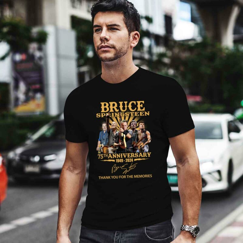 Bruce Springsteen 75Th Anniversary 1949 2024 Thank You For The Memories 0 T Shirt