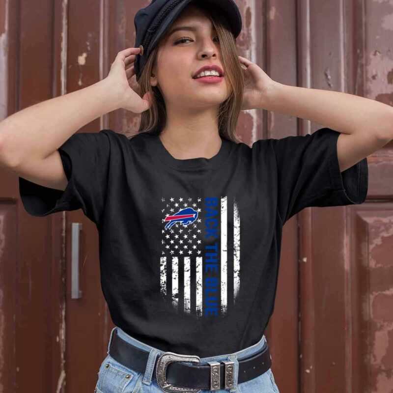 Buffalo Bills Back The Blue With Flag American 0 T Shirt