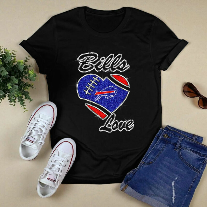 Buffalo Bills Love Heart Giltter 0 T Shirt