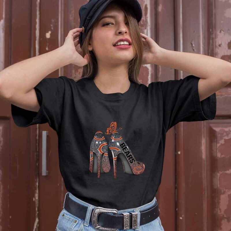 Butterfly High Heels Chicago Bears 0 T Shirt