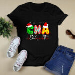 CNA Christmas Stethoscope Heartbeat Caduceus 3 T Shirt