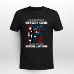 Captain America He Who Kneels Before God Can Stand Before Anyone 2 T Shirt