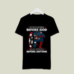 Captain America He Who Kneels Before God Can Stand Before Anyone 3 T Shirt