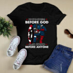 Captain America He Who Kneels Before God Can Stand Before Anyone 4 T Shirt