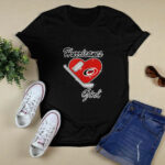 Carolina Hurricanes Girl Heart Hockey 4 T Shirt