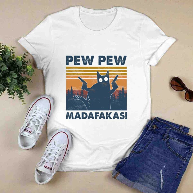 Cat Pew Pew Madafakas Vintage 0 T Shirt