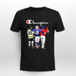 Champion Zdeno Chara Tom Brady Vs Dustin Pedroia Mvp Signatures 2 T Shirt