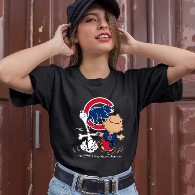 Charlie Brown Snoopy Chicago Cubs Funny 0 T Shirt