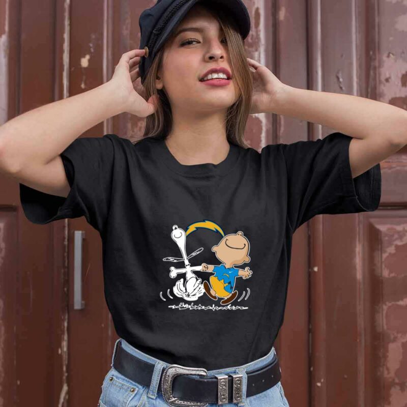 Charlie Brown Snoopy Los Angeles Chargers 0 T Shirt