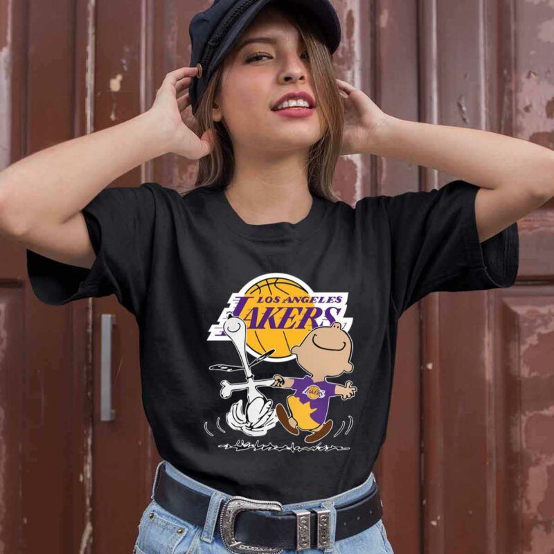 Charlie Brown Snoopy Los Angeles Lakers 0 T Shirt