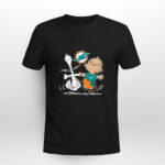 Charlie Brown Snoopy Miami Dolphins 3 T Shirt