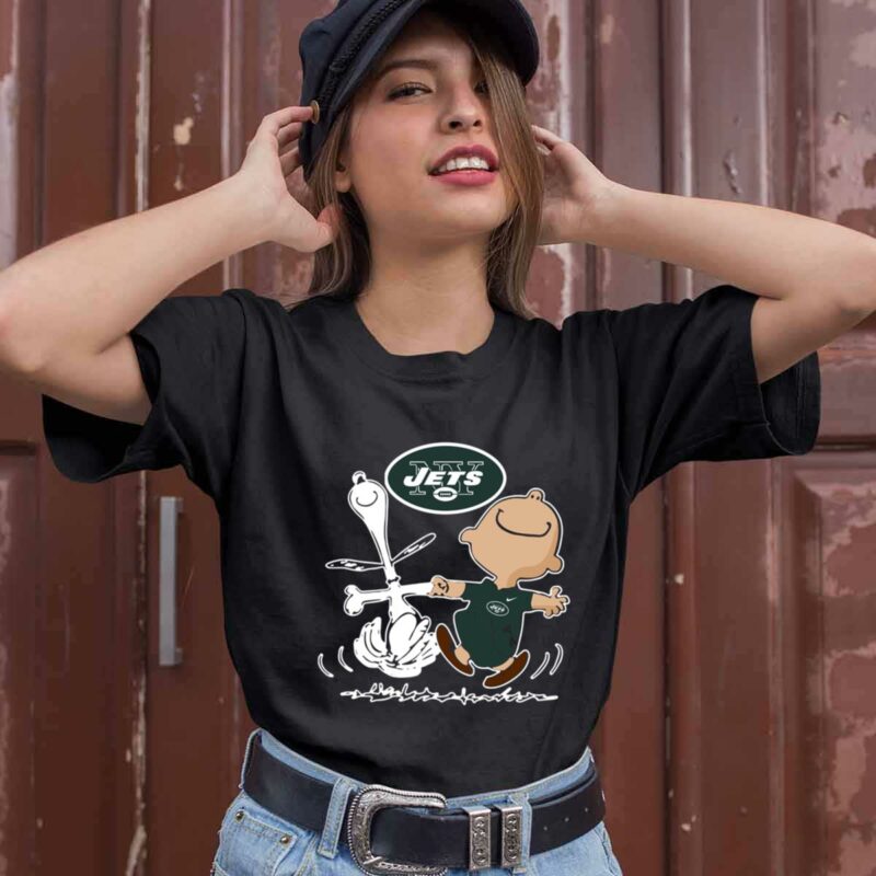 Charlie Brown Snoopy New York Jets 0 T Shirt