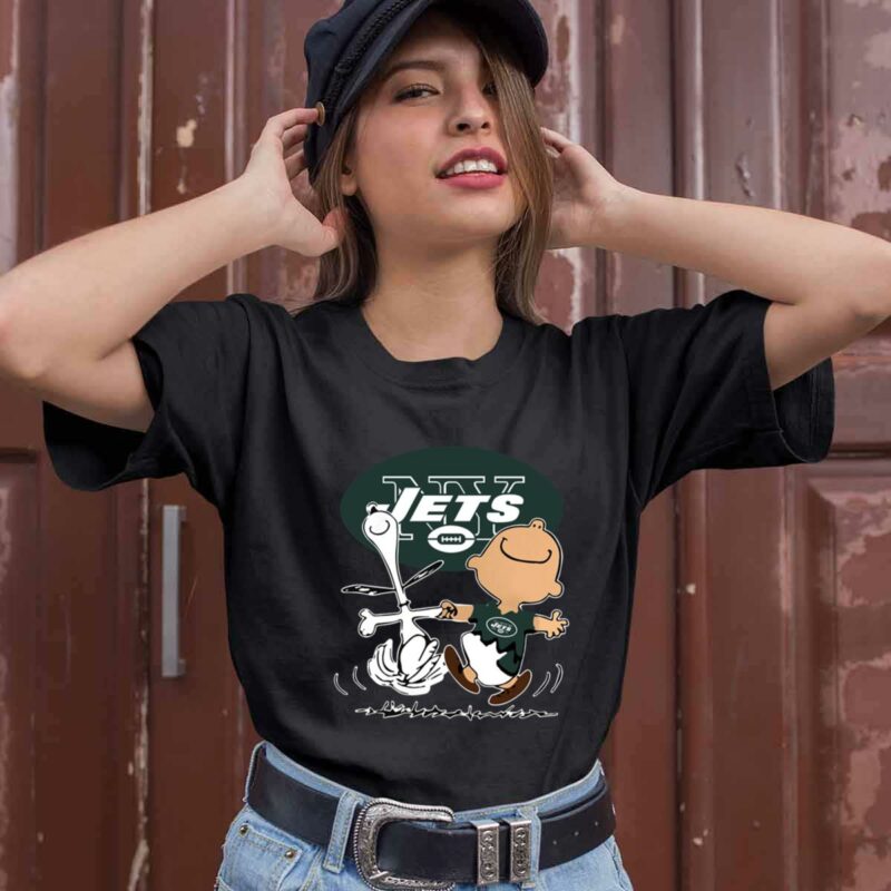 Charlie Brown Snoopy New York Jets Football 0 T Shirt