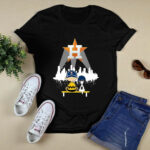 Charlie Brown and Snoopy Houston Astros Skyline City 2 T Shirt