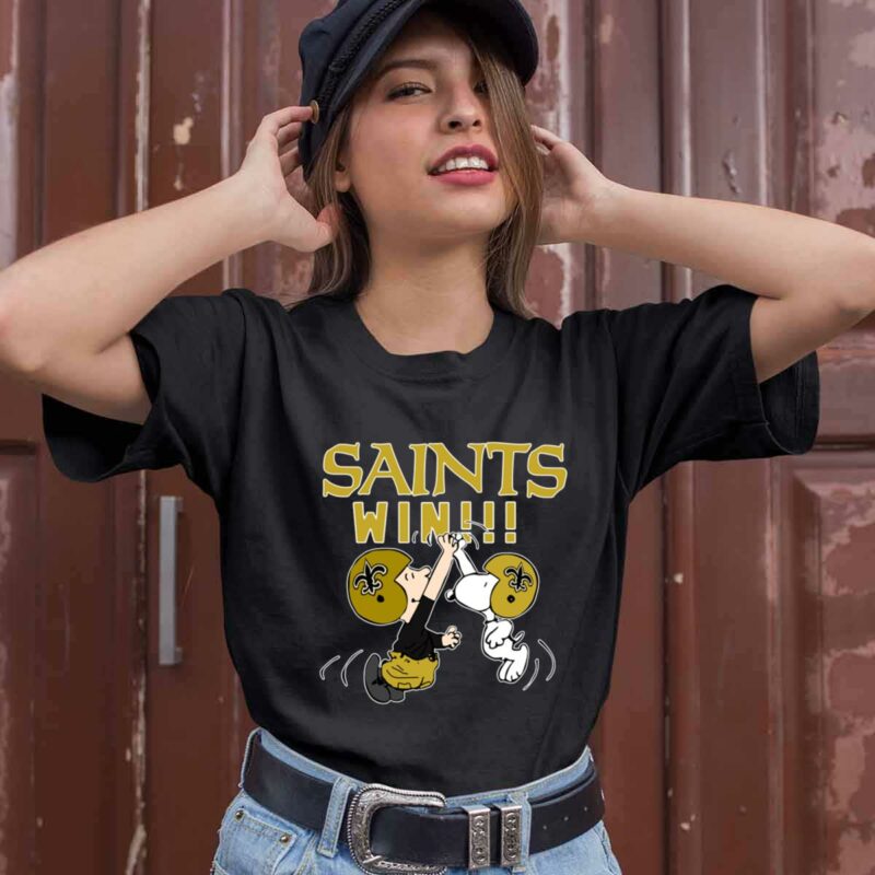 Charlie Snoopy High Five New Orleans Saints Win 0 T Shirt