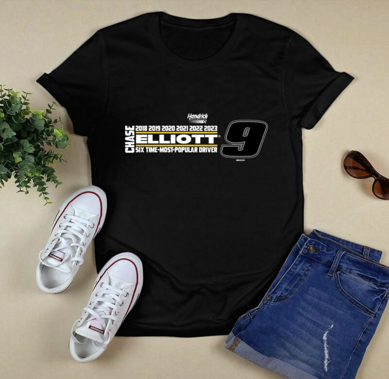 Chase Elliott Six Time Most Popular Driver Front 0 T Shirt