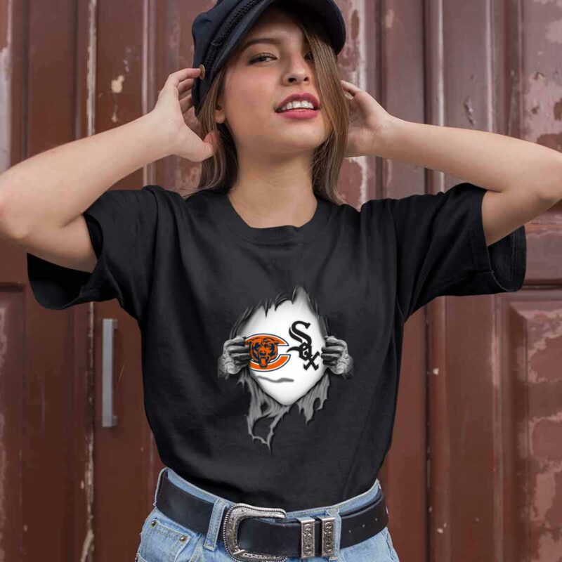 Chicago Bears And Chicago White Sox Inside Me 0 T Shirt