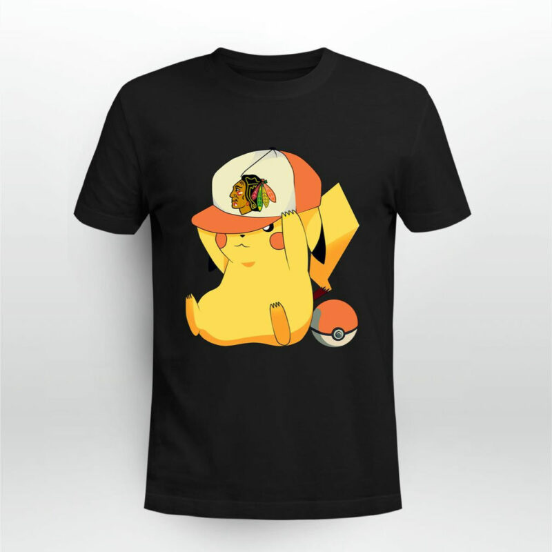 Chicago Blackhawks Pikachu Pokemon 0 T Shirt