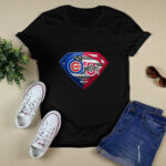 Chicago Cubs And Ohio State Buckeyes Superman 2 T Shirt