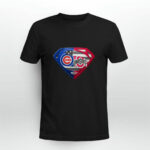 Chicago Cubs And Ohio State Buckeyes Superman 3 T Shirt