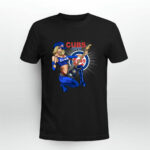 Chicago Cubs Rock and Roll girl playing guitar 4 T Shirt