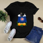 Chicago Cubs Snoopy Pumpkin House 3 T Shirt