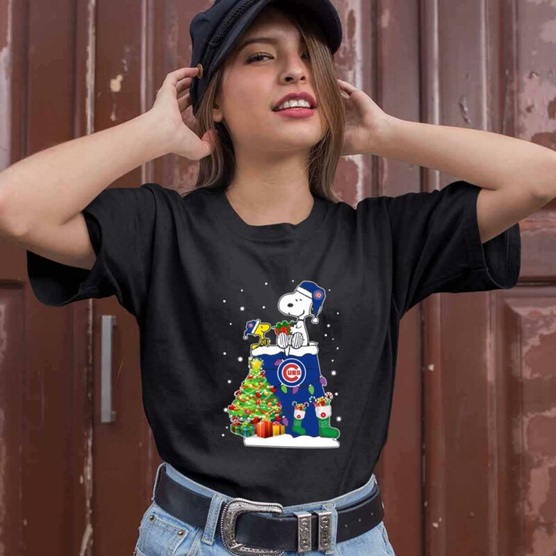Chicago Cubs Snoopy Woodstock Christmas 0 T Shirt