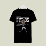 Chicago Football Justin Fields Cartoon Signature 2 T Shirt