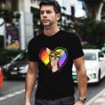 Chihuahua Rainbow Heart Gay Pride LGBT 1132 T Shirt