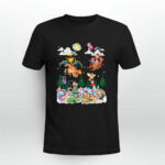Christmas Santa Charizard and Pikachu Sleigh Pokemon 3 T Shirt