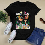 Christmas Santa Charizard and Pikachu Sleigh Pokemon 4 T Shirt