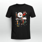 Christmas chicken Hei Hei and Santa Claus 2 T Shirt