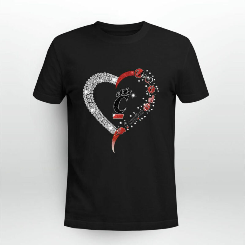 Cincinnati Bearcats Diamond Heart 0 T Shirt