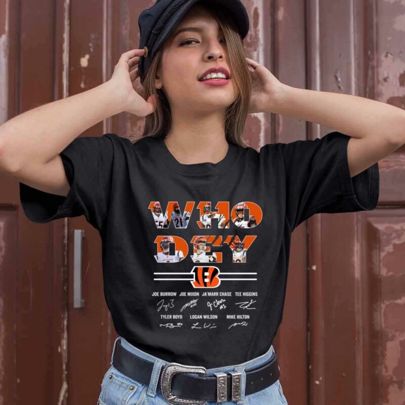 Cincinnati Bengals Who Dey Signatures 0 T Shirt