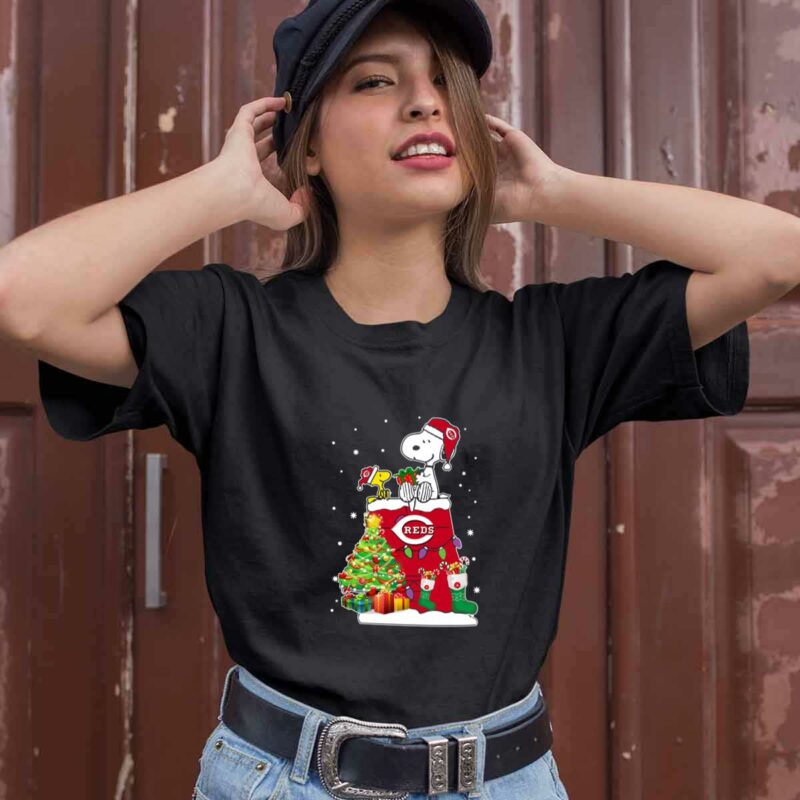 Cincinnati Reds Snoopy Woodstock Christmas 0 T Shirt